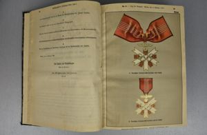 Reichsgesetzblatt 1936 Nazi law journal Olympic medal design, Wehrpass design