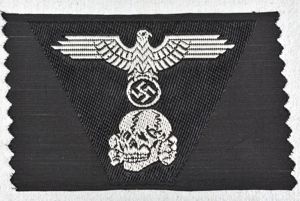 Waffen-SS Panzer 'BeVo' trapezoid M43 cap insignia