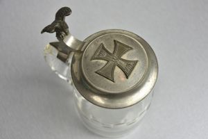 WW1 German beer glass with Iron Cross 1914
