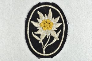 Waffen-SS mountain trooper 'Gebirgsjäger' sleeve Edelweiss badge