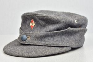 M43 Hitlerjugend 'Flakhelper' field cap with RBNr. and RZM tag