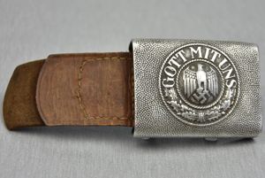 Army (Heer) aluminum belt buckle by Gebr. Albert Menden 1938