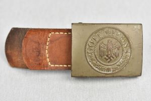 Army (Heer) steel belt buckle by E. Schneider, Lüdenscheid 1940