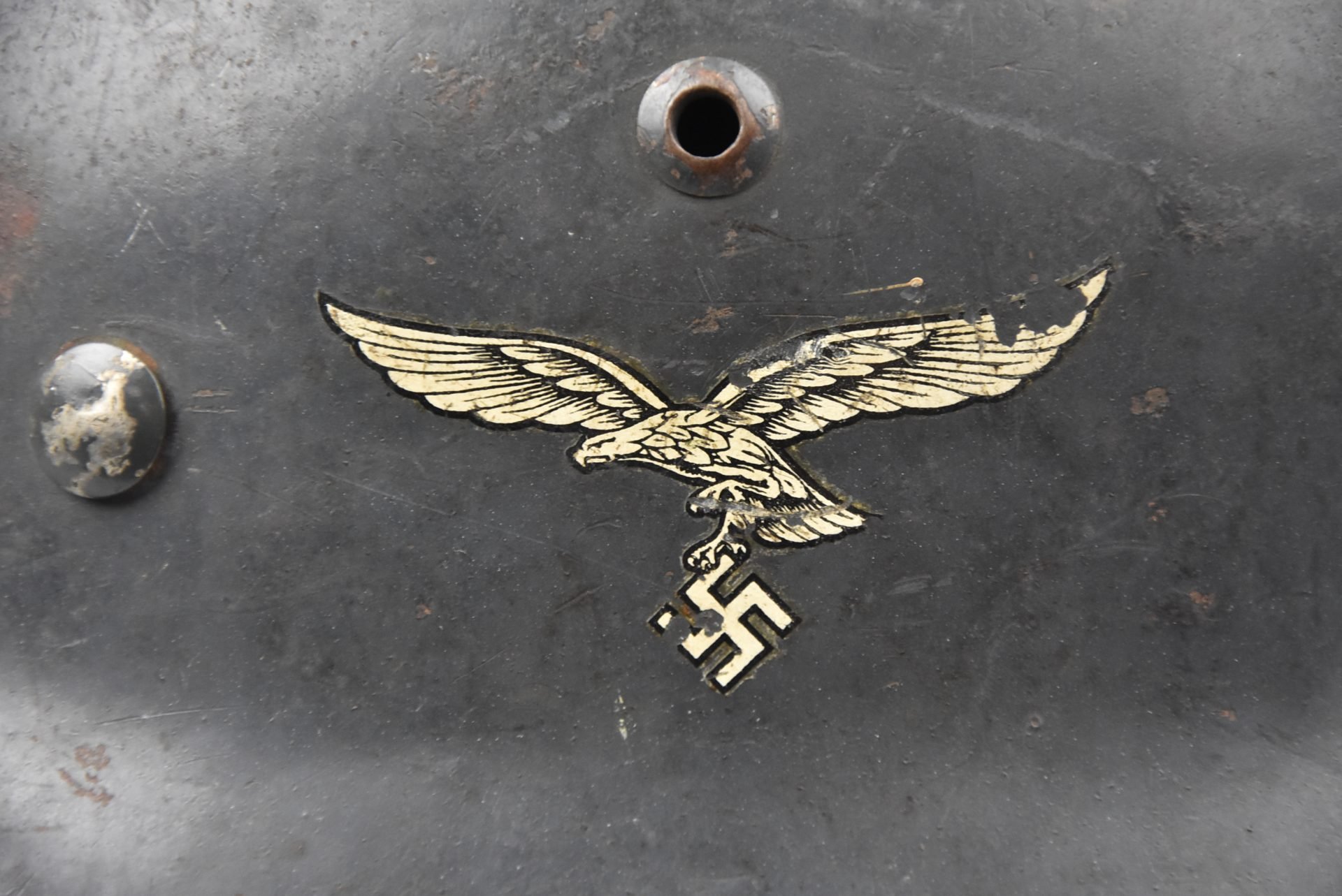 M35 Luftwaffe double decal steel helmet SE68 — image 3