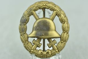 WW1 German gold wound badge 'cut-out' variant