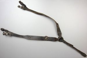 Wehrmacht leather Y-straps 'Koppeltragegestell' with RBNr.