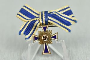 Bronze mother's cross miniature by L/11 Wilhelm Deumer