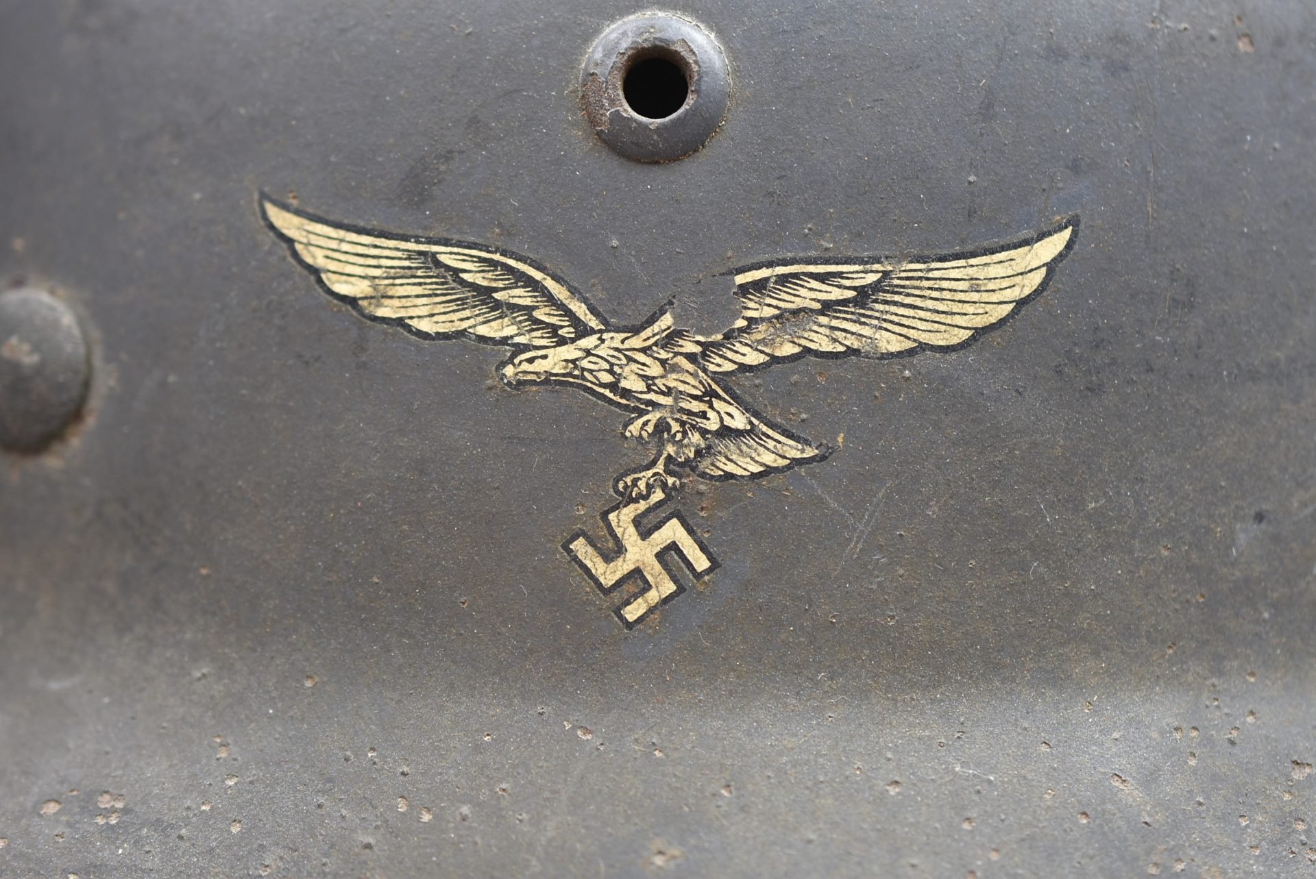 M35 Luftwaffe double decal steel helmet Q66 — image 9