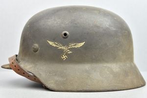 M35 Luftwaffe double decal steel helmet Q66