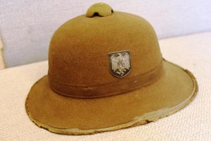 WW2 German Wehrmacht Tropical Troops Pith Helmet 1942 dated