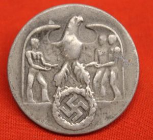 1939 Tag des Deutschen Handwerks, German Craft Day Badge, Tinnie