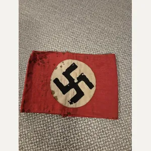 WW2 German NSDAP Party armband attic found 3 parts construction