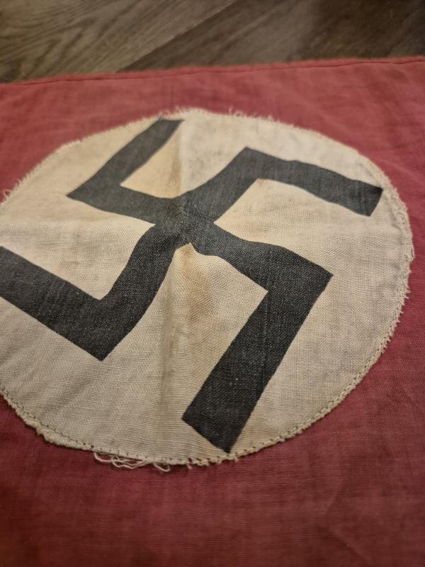 WW2 German NSDAP Party meeting small square pennant, genuine and nice — image 2