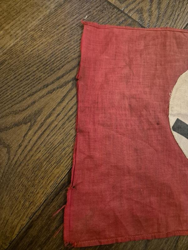 WW2 German NSDAP Party meeting small square pennant, genuine and nice — image 3