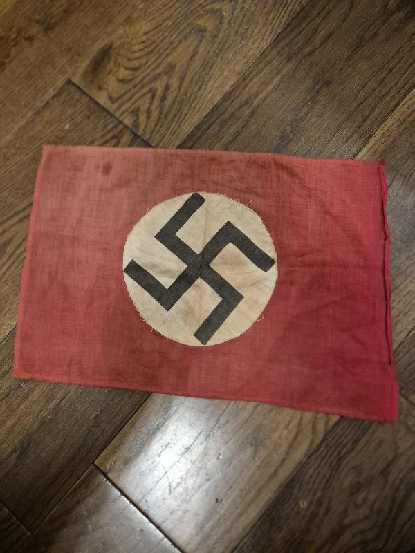 WW2 German NSDAP Party meeting small square pennant, genuine and nice — image 4