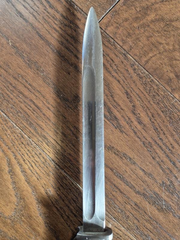 WW1 GERMAN S1884/98 nA BAYONET HERDER OF SOLINGEN 1917 DATED, STAMPS AROUND — image 3