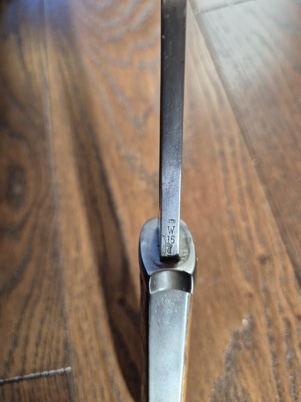 WW1 GERMAN S1884/98 nA BAYONET HERDER OF SOLINGEN 1917 DATED, STAMPS AROUND — image 4