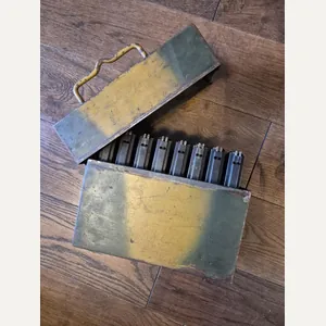 1938 German Mg13 camouflage box with 8 magazines. All dated …