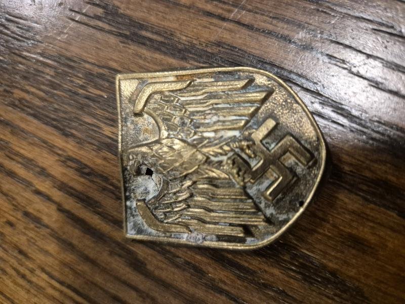 WW2 German Wehrmacht DAK pith helmet badge no5 — image 2