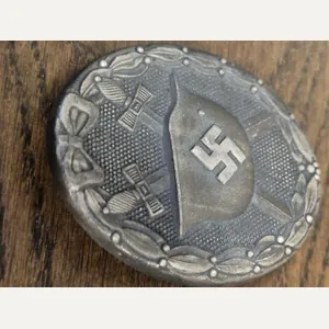 WW2 SILVER WOUND BADGE RARE MAKER CODE 65, FOR IDAR-OBERSTEIN, …