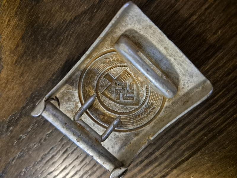 WW2 GERMAN RAD REICHS ARBEITS DIENST ALUMINUM BELT BUCKLE 1938 — image 4