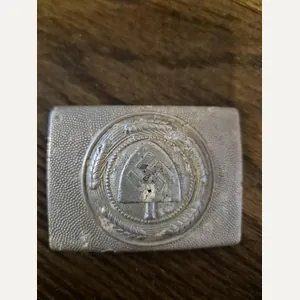 WW2 GERMAN RAD REICHS ARBEITS DIENST ALUMINUM BELT BUCKLE 1938