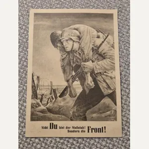 1943 NSDAP Party day in Generalgouvernement postcard with genuine stamps