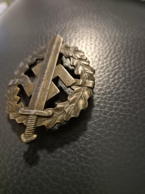 German SA Bronze Sport Badge 2nd model 1935-39, NICE — image 2