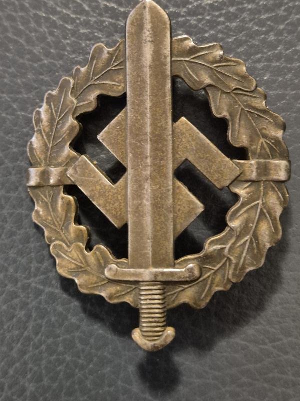 German SA Bronze Sport Badge 2nd model 1935-39, NICE — image 3