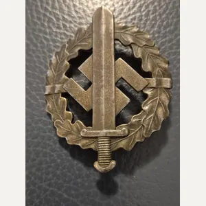 German SA Bronze Sport Badge 2nd model 1935-39, NICE