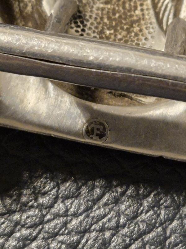 WW2 GERMAN LUFTWAFFE BELT BUCKLE LOOKS AMAZING AFTER VERY LONG SERVICE. MAKER STAMP — image 4