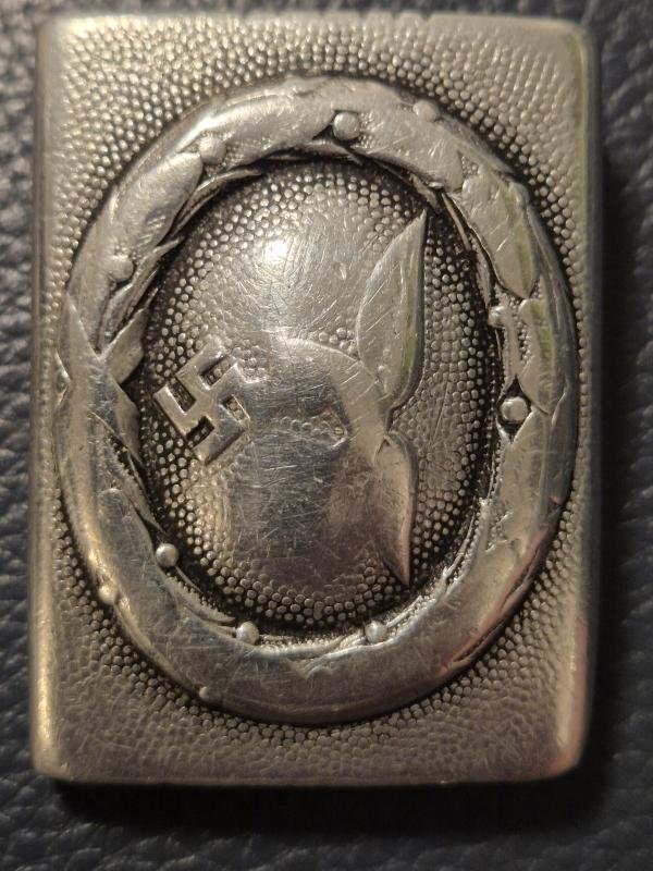 WW2 GERMAN LUFTWAFFE BELT BUCKLE LOOKS AMAZING AFTER VERY LONG SERVICE. MAKER STAMP — image 5