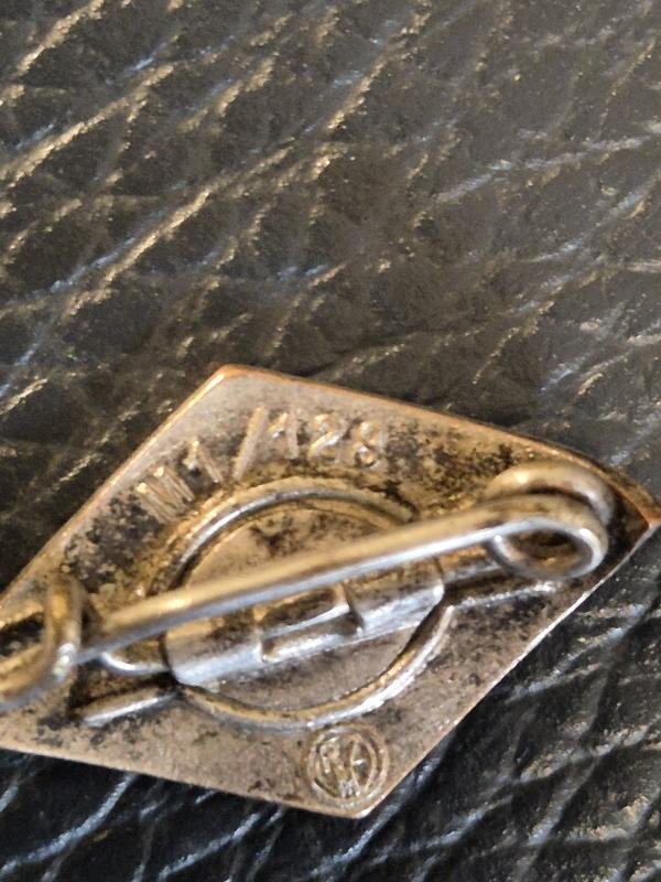 Original German WWII Hitler Youth (Hitlerjugend or HJ) cap badge. — image 4