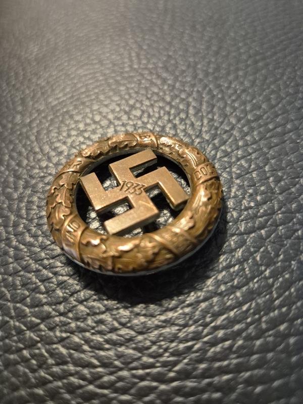 RARE original German NAZI time 1933 Gau München badge — image 2