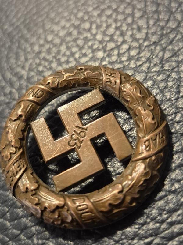 RARE original German NAZI time 1933 Gau München badge — image 3