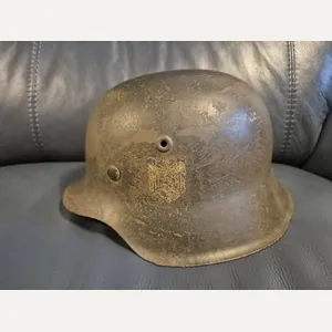 WW2 GERMAN M42 HELMET SINGLE DECAL. SIZE 64. ATTIC FOUND