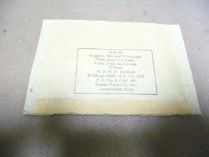 WW2 U.S STORES LABEL - SKI GOGGLES