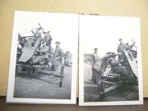 BRITISH POSTCARD ARMY BOFORS GUN PHOTOS. 1950'S