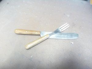 USA CIVIL WAR / WESTERN CUTLERY - Knife & Fork