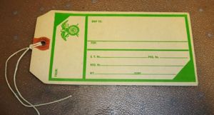 USA WW2 QUARTERMASTER CORPS SHIPPING LABEL