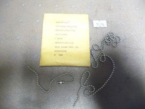 USA WW2 DOG TAG CHAIN SET IN ORIGINAL PACKET - …