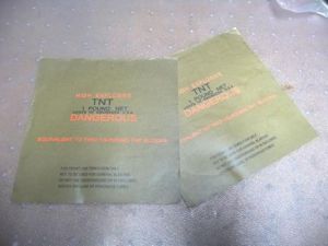 USA. WW2 Reprint TNT BLOCK LABEL (2) -ONE POUND SIZE