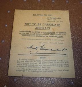 BRITISH WW2 REPRINT R.A.F PAMPHLET