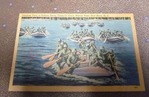 USA WW2 POSTCARD - RIVER CROSSING