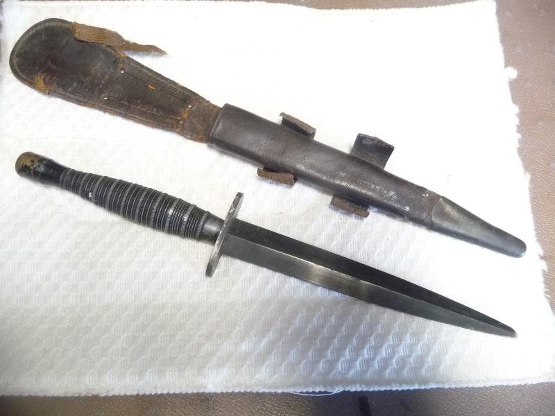 BRITISH WW2 COMMANDO KNIFE - RIBBED & ROPED GRIP — image 2