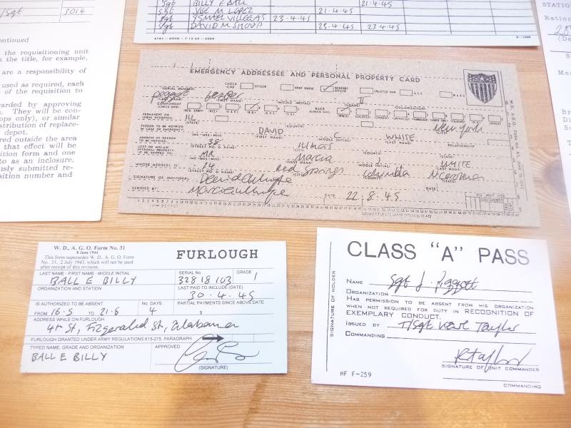 USA REPRINT OFFICIAL PAPERWORK - ARMY FORMS, PASSES ETC — image 2