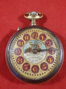 Rare WW1 Souvenir Pocket Watch Depicting LORD KITCHENER & JOSEPH …