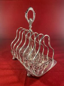 Beautiful Antique Victorian Silver-Plated Toast Rack by John Round & …