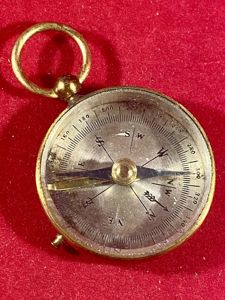 Vintage Gilt Metal and Bevelled Glass “Locking” Compass No. 440 …