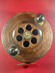 Large 8” Scarborough “SEAREEL” Hand Made Oak Fishing Reel with …